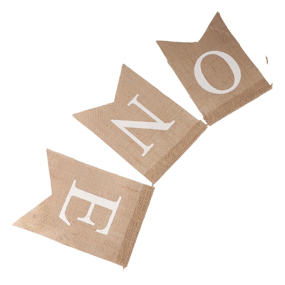 ONE Letter Burlap ONE Garland Festive Baby First Party Decoration Birthday Bunting  Festival