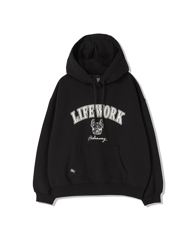 Life Work Women S) Arch Logo Embroidered Fleece Hoodie Oatmeal/Free