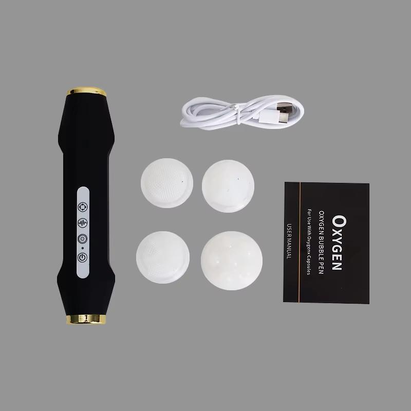 

2025Обновление кислородной пузырьковой ручки CO2 кислородный портативный аппарат для ухода за кожей лица, CO2 гель для ухода за кожей лица, СПА для лицаOxygen Beauty чёрный