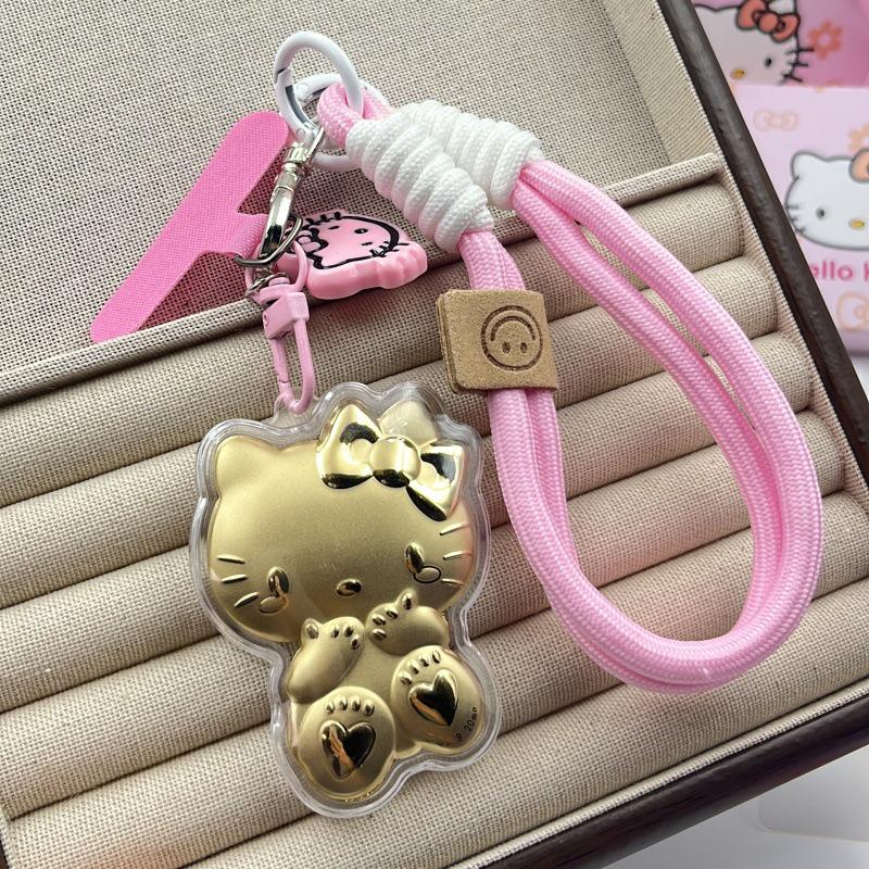 20mg Pure Gold Wealth-Attracting Cat Pendant Keychain - Gold Gift for Girlfriend