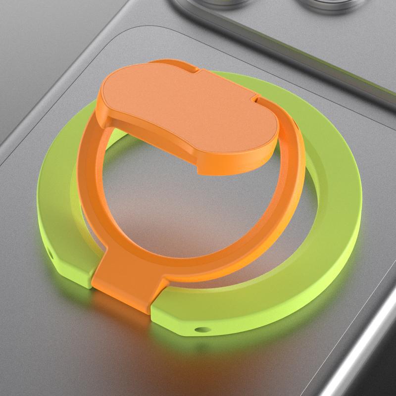 Dual Ring Magnetic Phone Stand Foldable 360 Rotation Magsafe Ring Holder Cute Colorful Portable Phone Grip
