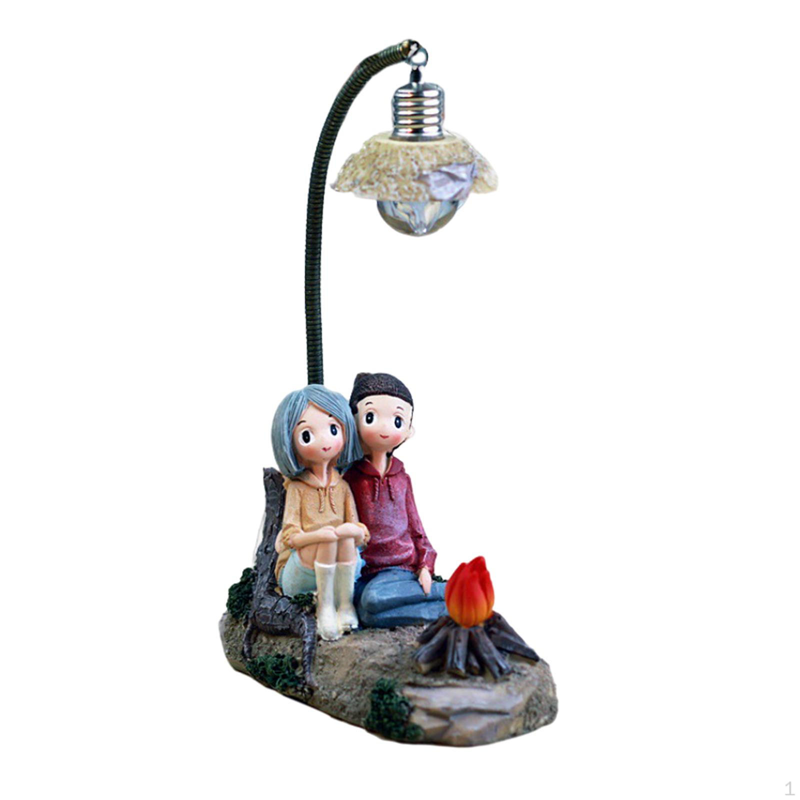 

Статуетка для пари, приліжкові світильники, прикраси для дому, нічний стіл, настільна лампа для вітальні Campfire