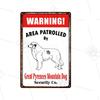 Akita Corgi Dog Breed Metal Sign Beware Of The Dog Warning Sign Pet Shop Wall Decoration Family Doorplate Vintage Tin Plaque