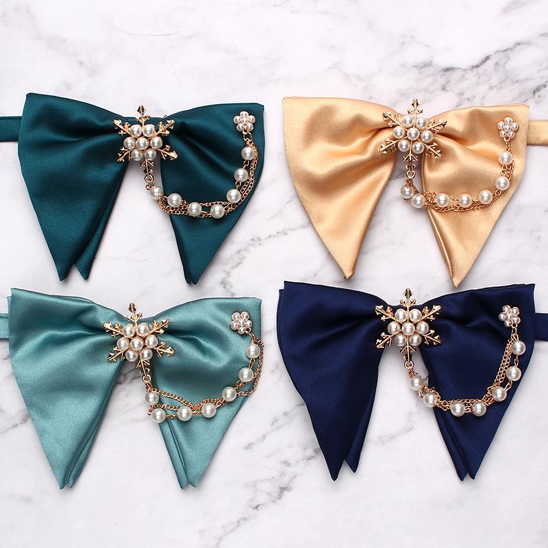 

Men S Horn Butterfly Bow Tie Wedding Groom Pearl Solid Color Polyester Large Bow Tie British Style Dress Bow Tie