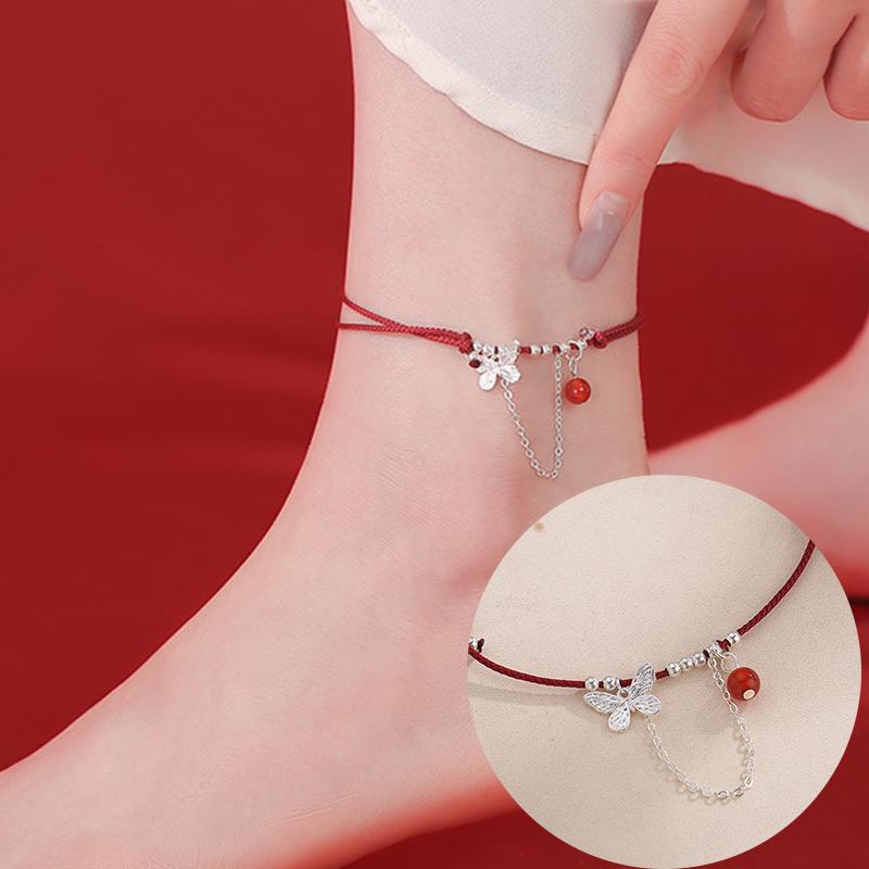 PANJBJ 925 Silver Color Mosubi Zircon Anklet For Women Girl Simplicity Retro Exquisite Jewelry Birthday Gift Dropshipping