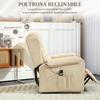 Riser Recliner Armchair Reclining To 160 Degrees with Footrest and Remote Control, In Velvet, 85x88x109 Cm, Cream