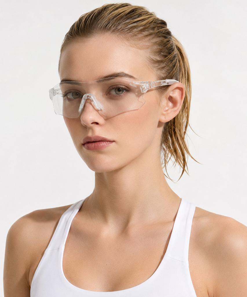 Tuditeo Une Sports Outdoor Goggles Sunglasses C10 Photochromic Black Frame Transparent White
