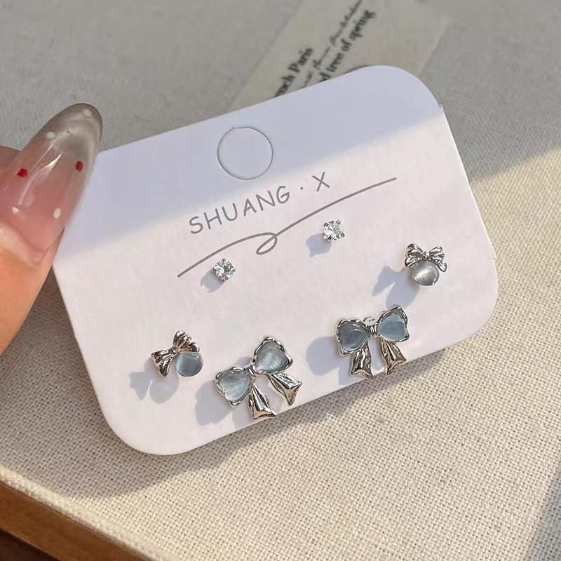 Exquisite Set, Earrings, Niche Design Earrings, Women's High-end Stud Earrings, Women's 6-piece Set