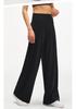 Women's Wide-Leg High Waist Summer Yoga Pants - Lightweight, Loose Fit, Straight, Long Sports Pants for Fitness & Casual Wear.