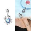 Silver Colors Blue Crab Red Lobster Charms Pendant Fit Bracelet DIY Fine Jewelry Gift for Women
