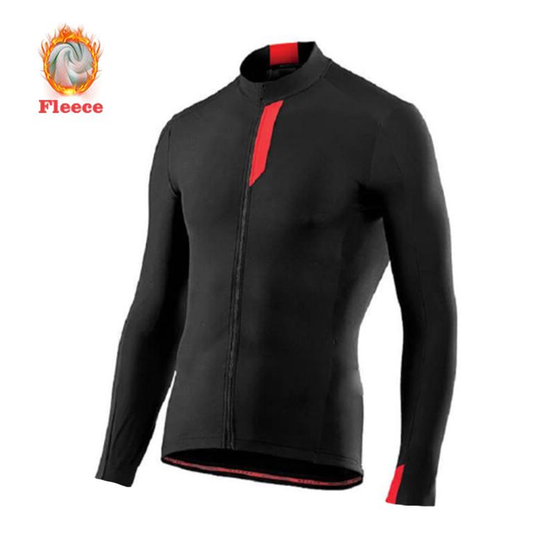 2023 Autumn/Winter Men's Cycling Jerseys Long Sleeve Thermal Fleece Bicycle Shirts Full Sleeve MTB Bike Jersey Tops Keep Warm Outdoor Cycling Jacket