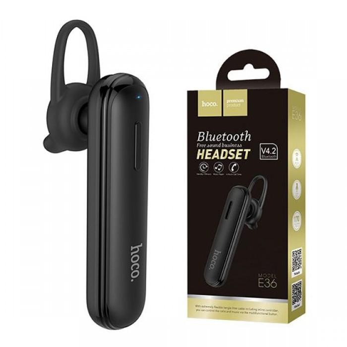 Bezprzewodowy zestaw słuchawkowy Bluetooth Hoco E36 Free Sound Business Bluetooth Headset Mono Czarny