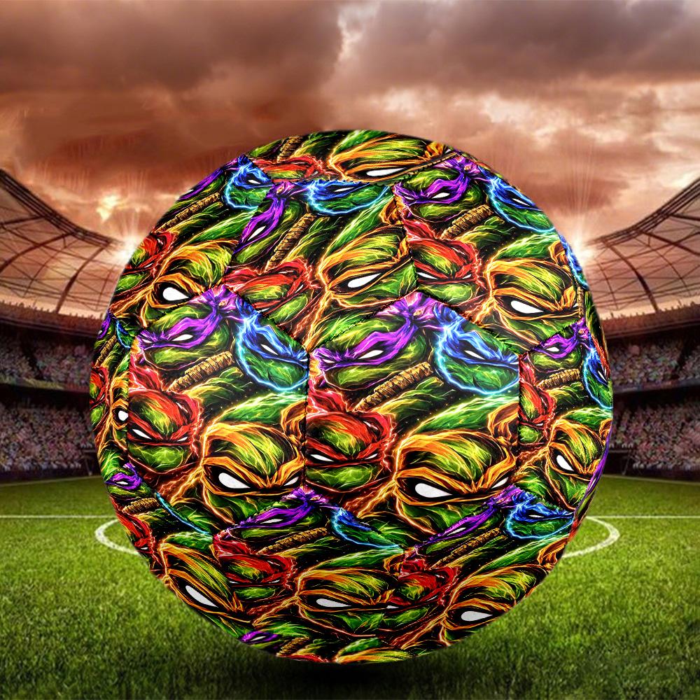 Teenage Mutant Ninja Turtles Print Size 5 Soccer Ball, Standard Match Football for Sports Game and Team Practice, Ideal Gift for Soccer Fans