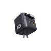65W GaN Mobile Charger with Retractable Cable, USB & Type-C Ports, Compatible with Chinese & European Plugs