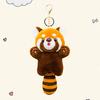 Cute Cartoon Red Panda Plush Toys Pendant Little Raccoon Doll Keychain Doll Playground Raccoon Stuffed Backpack Decor Gifts Kids