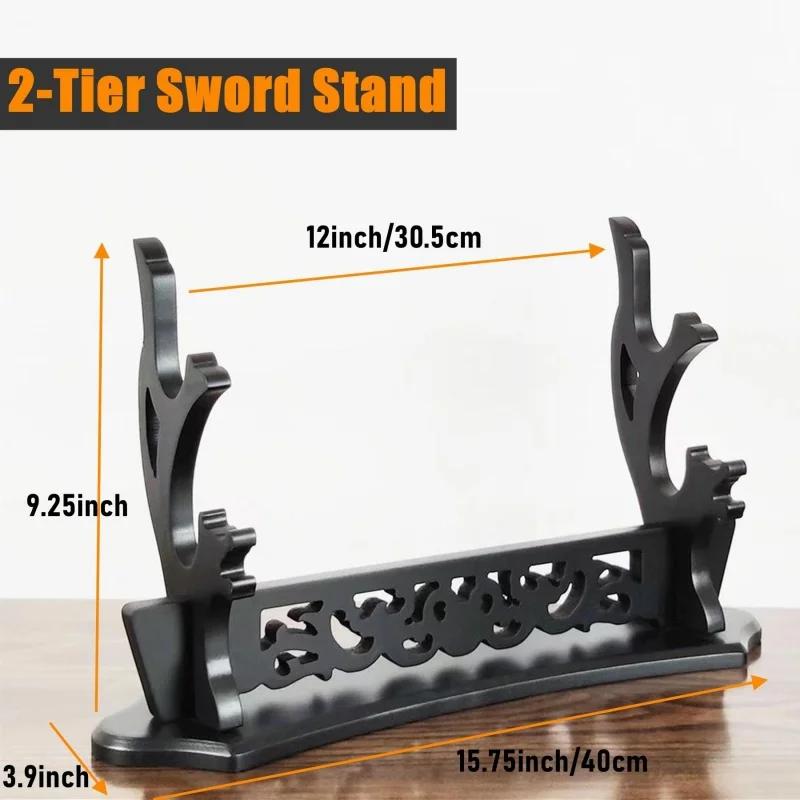 Dragon Katana Stand Shelf Wooden Display Katana Support Holder Demon Slayer Sabre Cradle Storage Rack Room Decoration Organizer