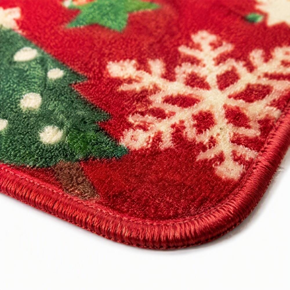 2D Flat Printed Christmas Floor Mat Non-Slip 3D Illusion Rug Round Vortex Carpet Outdoor