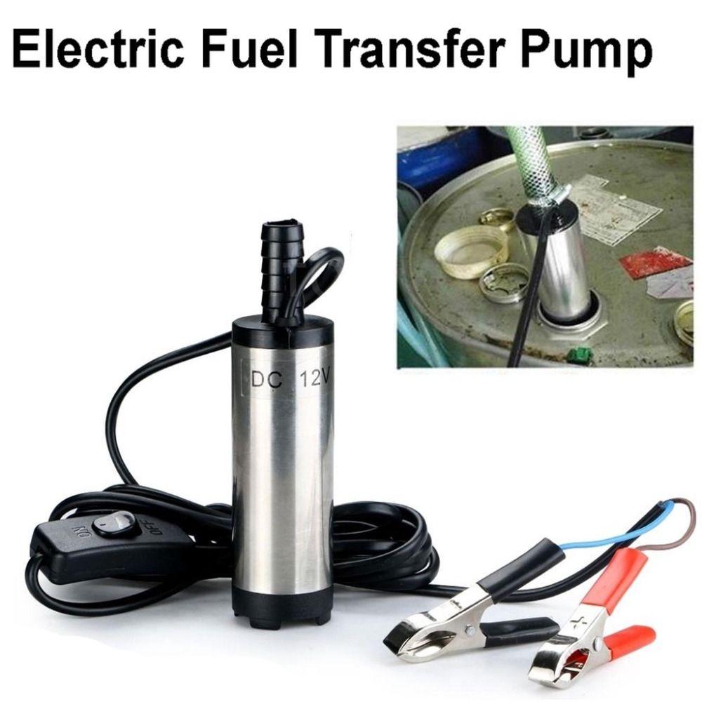 12V/24V DC Electric Fuel Transfer Pump 38mm Port Refueling Pump  Car Refueling