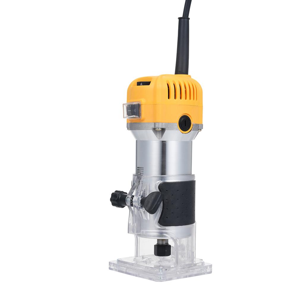 Wood Router 800W Wood Trimmer 30000r min 6 Variable Speed with 15pcs Milling Cutter Accurate Cutting for Woodworking