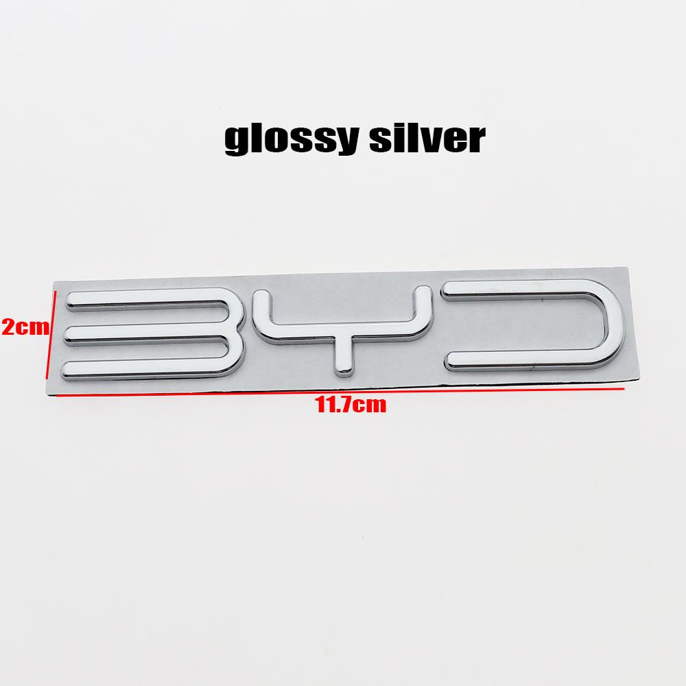 1PC 3D Metal BYD Car Letter Logo Badge Tail Decoration Sticker Rear Trunk Emblem Styling Auto Accessories
