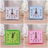 Mini Square Alarm Clock Analogs Nonticking Battery Operated Clocks for Children Boys Girls Birthday Gift Attachments
