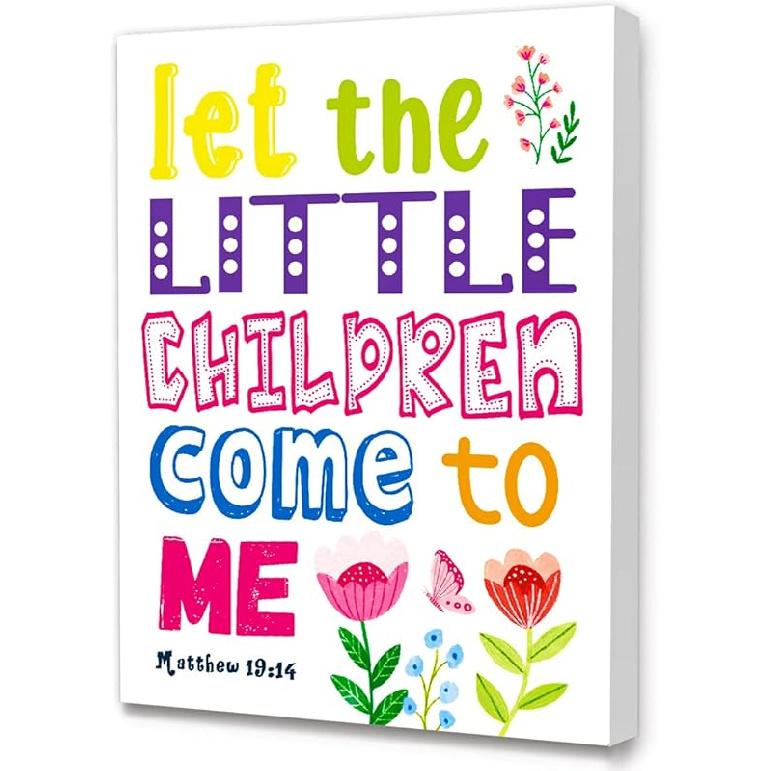 LISTNGBO Bible Verses Canvas for Kids, I Am Child Of God Scripture Wall Art, Christian Religious Wall Decor, Ready to Hang for