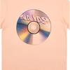 Palace Cd T-Shirt Peach Letter Disc Print Short Sleeve T-Shirt Unisex T-Shirts Pink PAL-SS18-021