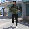 Men's Half Zip Hoodie and Cargo Pants 2 Piece Outfit Lined Casual Athletic Set