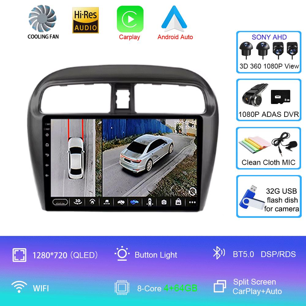 Android 14 Car Radio For Mitsubishi Mirage Attrage 2012-2018 Space Star 2014 Gps Navigation Stereo Multimedia