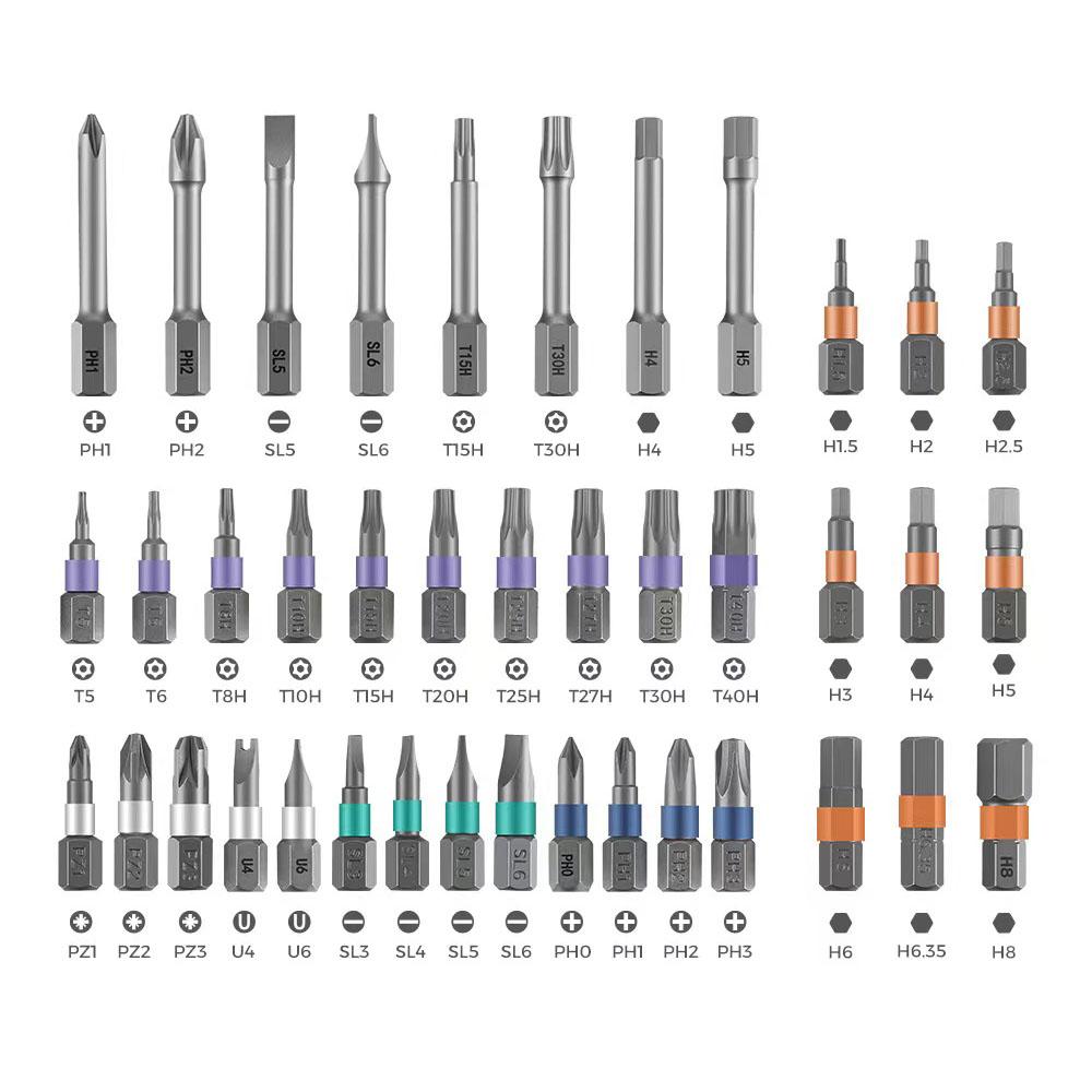42pcs/set Magnetic Screwdriver Set DIY Ratchet Screwdriver Set Multi Bit Drive Set with Detachable Ratchet Handle DIY Tools