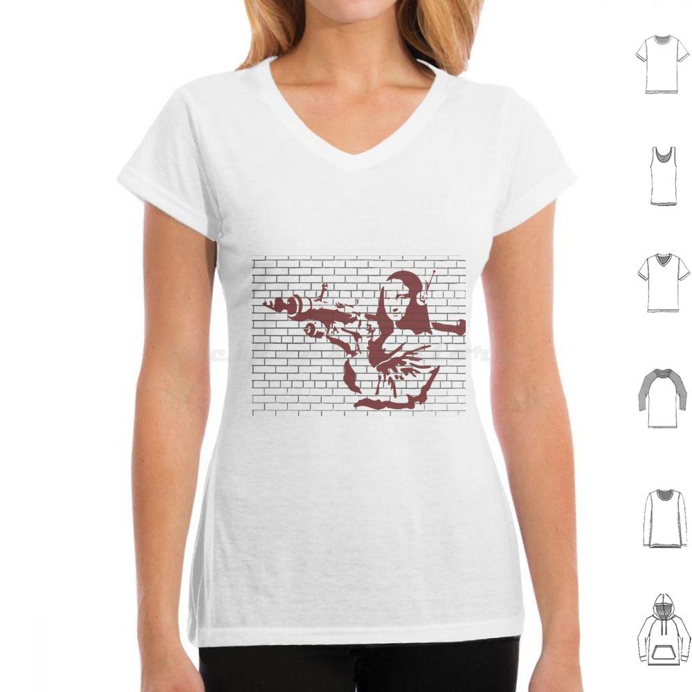 Banksy Stencil Style Urban Graffiti Spray Paint Mona Lisa T Shirt 6xl Cotton Cool Tee Banksy Kwiebe34 Banksy Stencil Banksy