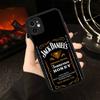 Klassische Whiskey-Logos J-Jack D-DanielS Handyhüllen für iPhone 16 15 14 Plus 13 12 11 Pro Max Matt Oft Stoßfänger Handyhülle