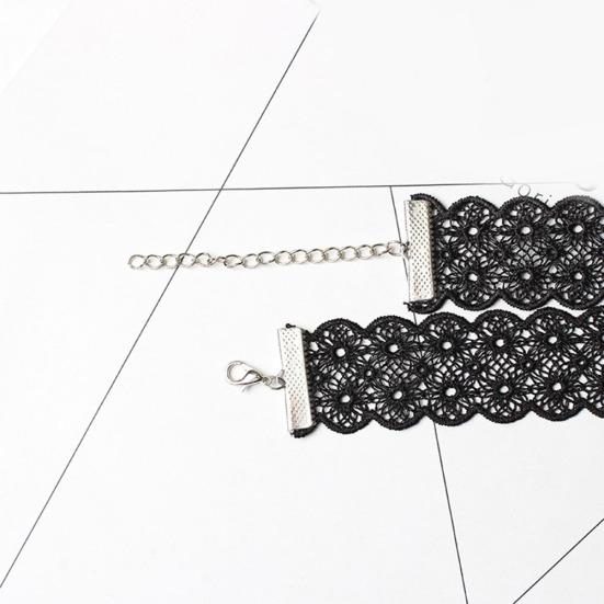 Women Gothic Tattoo Hollow Lace Clavicle Short Necklace Adjustable Jewelry Gift