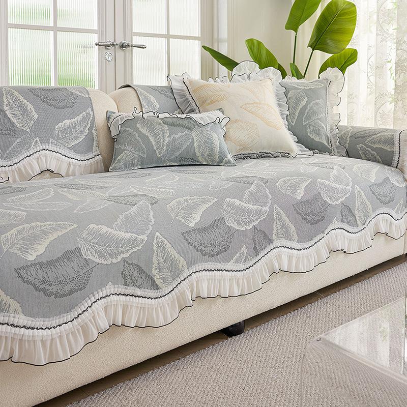 French Special-Shaped Summer Ice Silk Sofa Cushion  New Mat Non-Slip Seat Cushion Summer Cool Cover Cloth