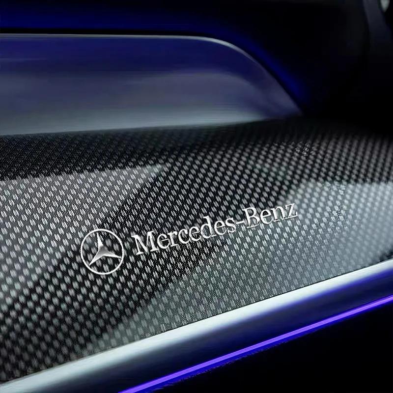 4/8Pcs For Mercedes Benz AMG GLC W205 W203 W204 W206 W220 W211 W201 3D Metal Car Interior Decoration Sticker Emblem Auto Styling
