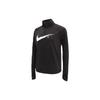 Swoosh Run Running Training Sports Stand Collar Long Sleeve Fitness Top Women Tops Black CZ9234-010