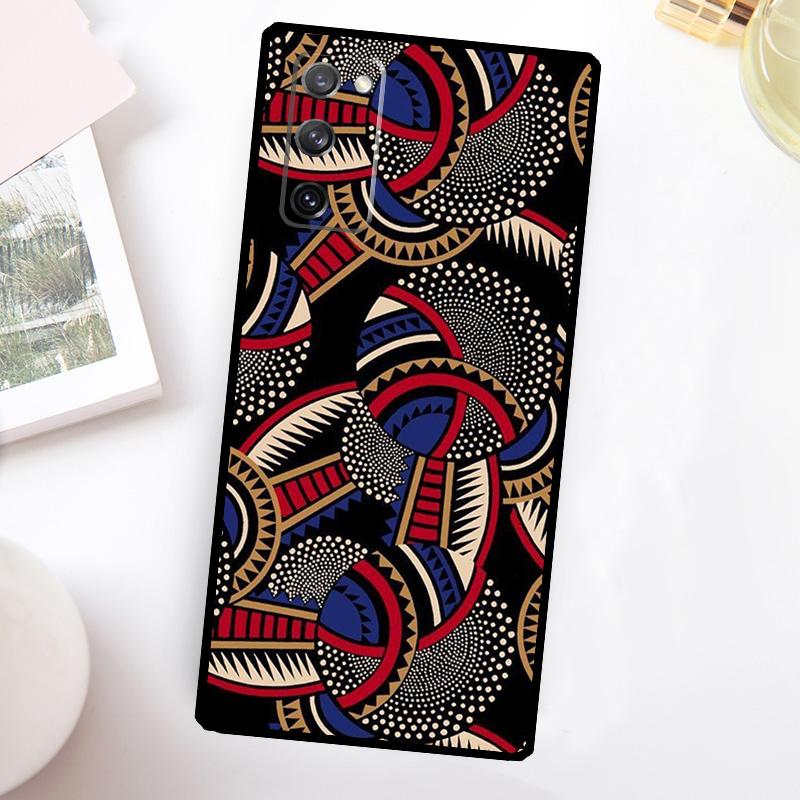 

African Style Fabric Print Phone Case For Samsung Galaxy S23 S24 Ultra S22 S20 S21 FE Note 20 10 S8 S9 S10 Plus Cover Galaxy S22Ultra