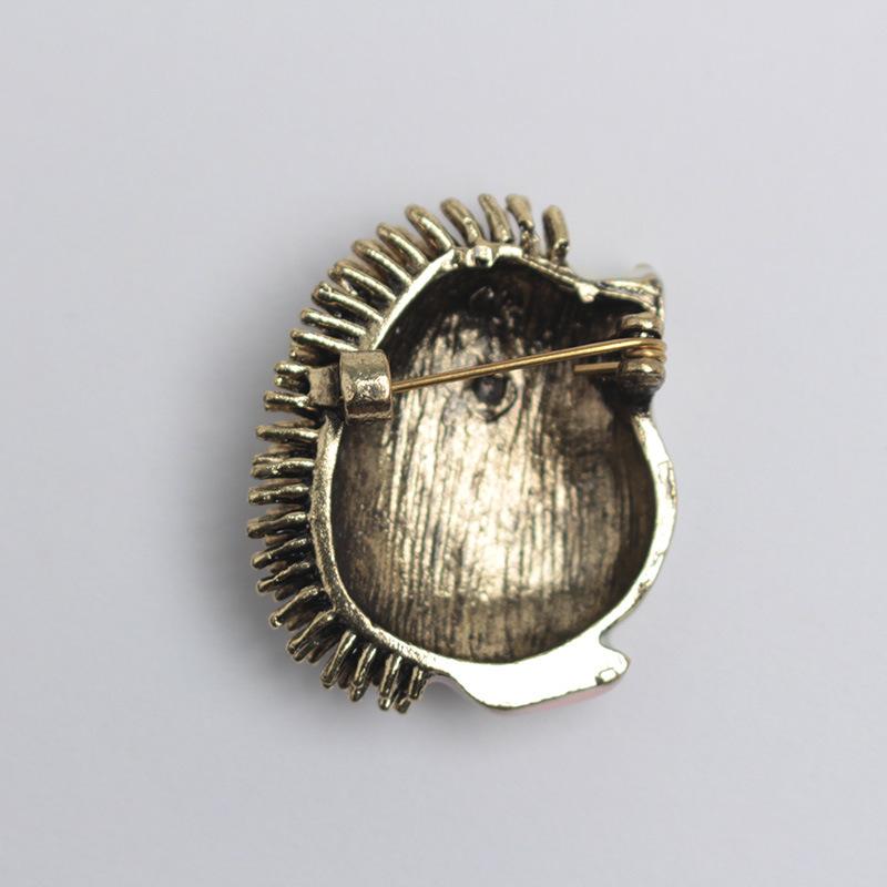Enamel hedgehog brooch, fashionable clothing accessory, brooch, decoration, fixation, anti glare accessory