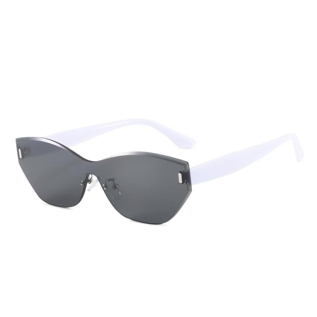 

Fashionable Cat Eye Shape Men s Sun Glasses Rimless Cut Edge UV Protection Sunglasses Men Outdoor Travelling Sun Glasses for ladies