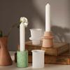 Hochwertige Silikon-Kerzenständerformen mit Streifen zum Basteln von Kerzenhaltern, ideal für Familienbastelaktivitäten