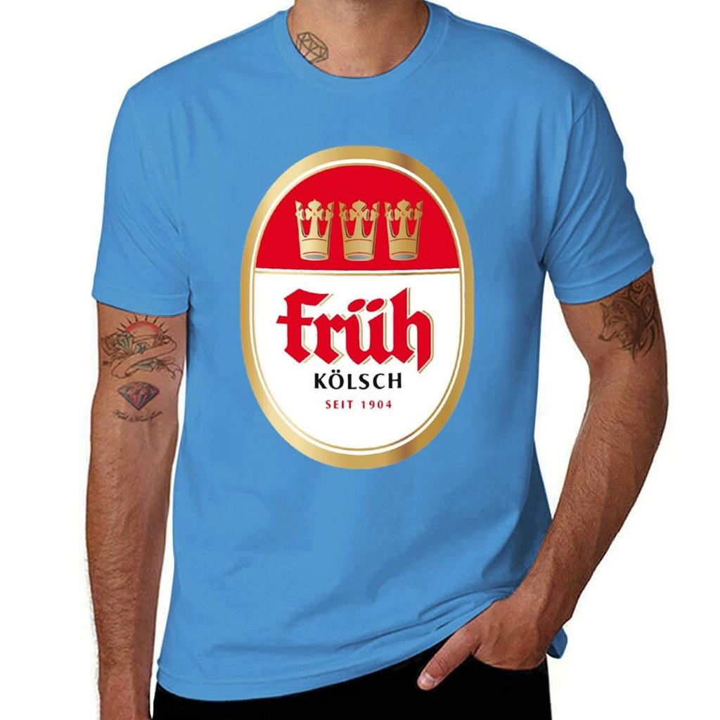 T-shirt Kolsch Fruh per ragazzi bianche ad asciugatura rapida moda coreana abbigliamento per uomo