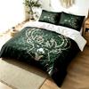 Milwaukee Bucks 3pc Duvet Cover Set Simple Modern Bedding Set Wrinkle Resistant Soft Fabric All Season Use a perfect gift