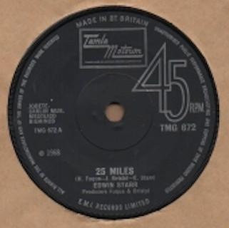 

7inch Record EDWIN STARR - 25 Miles TMG672 Tamla Motown 1969 UK Soul/Funk Used