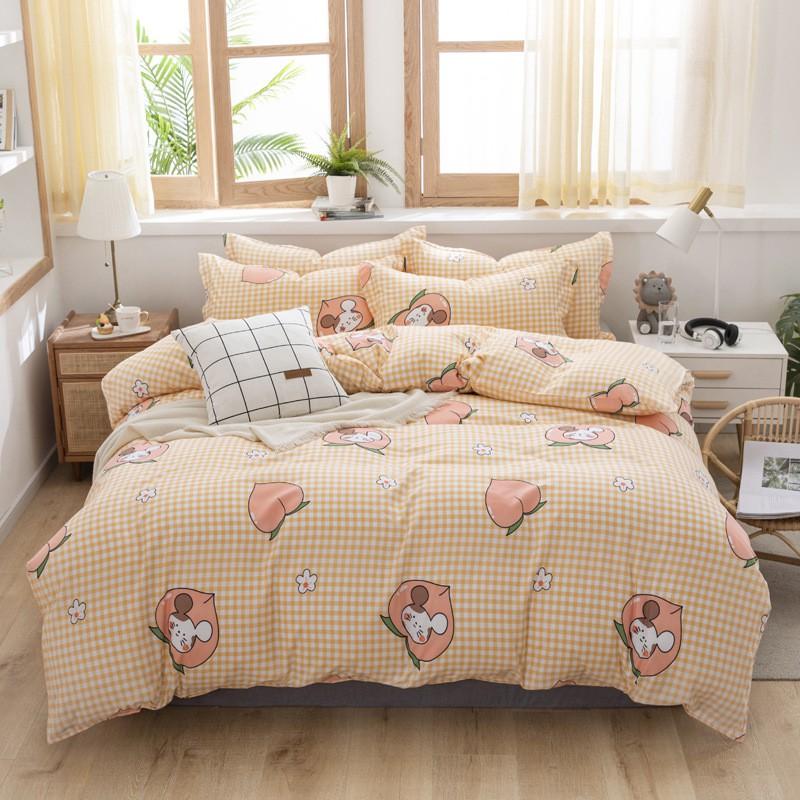 Aloe Cotton Blend Bedding Set Striped Sheet Style Modern Simple 1.2m/1.5m/1.8m/2.0m/2.2m Beds Home Bedroom Decor