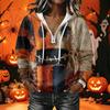 Women's Long Sleeve Halloween Print Pullover Hoodie Sweatshirt with