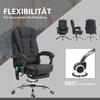 Office Chair with Massage Function, Ergonomic Desk Chair with Reclining & Heat Function, Height-Adjustable, Black