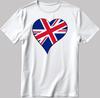 Heart United Kingdom Flag Black-White Men's / Women's T Shirt Mens Womens Tees Top Q038
