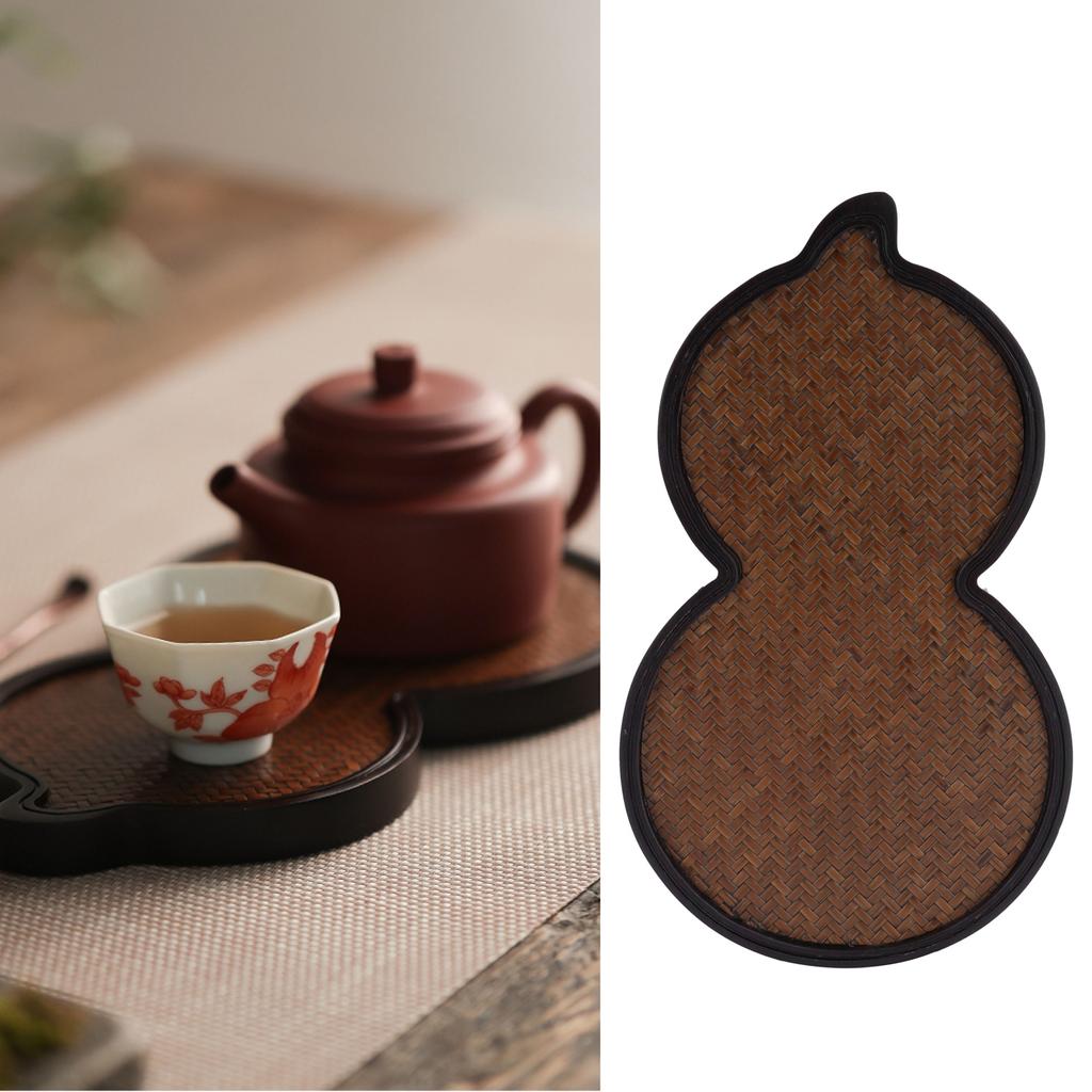 Mat   Bamboo Small Tea Tray Tea Plate for Teawares Teaset Saucers Tea Ceremony