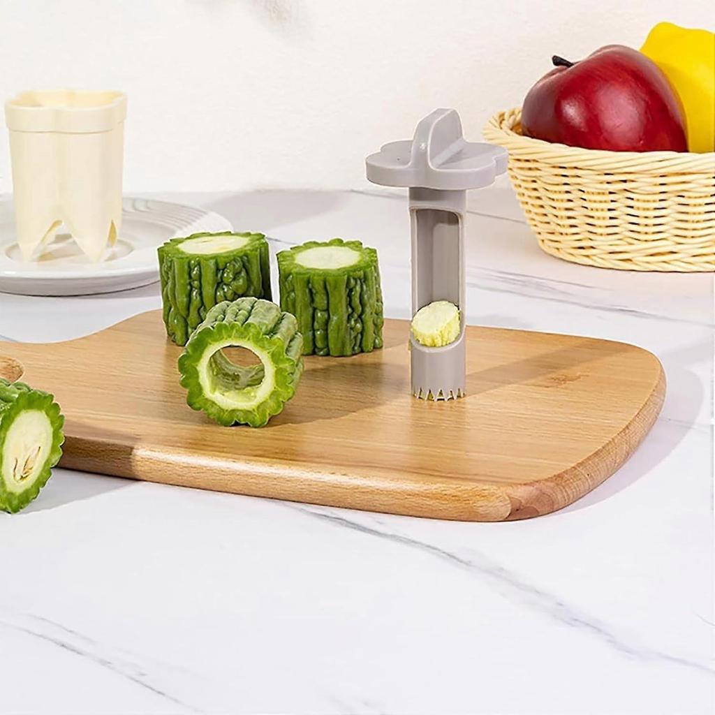 Pepper Seed Corer Remover, 2025 Upgraded 2-in-1 Bell Pepper Cutter & Deseeder, Fruit & Vegetable Corer, Effortless Kitchen Tool for Fast, Efficient Me