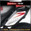 For Zontes 703F 703 F Zontes 703f 2024 Adventure Motorcycle Exhaust Pipe Frosted Sticker Decorative Protection Waterproof Decal